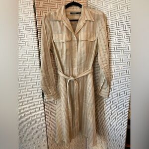 Ralph Lauren Beige Long Sleeve Dress